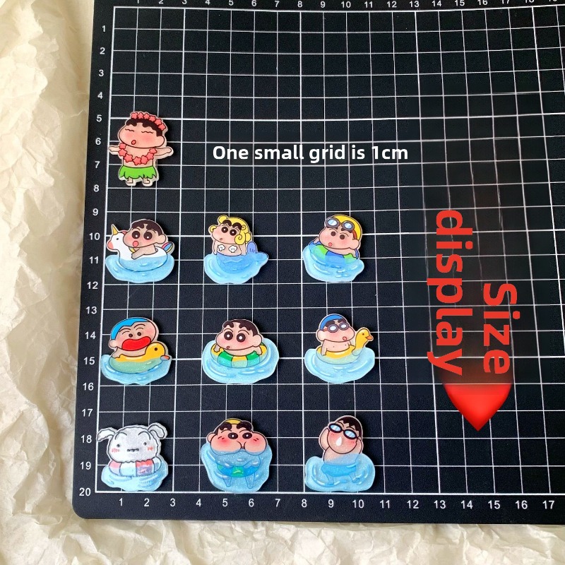 Anime Merchandise Mugs - Parche Acrílico de Crayon Shin-chan Shiro,