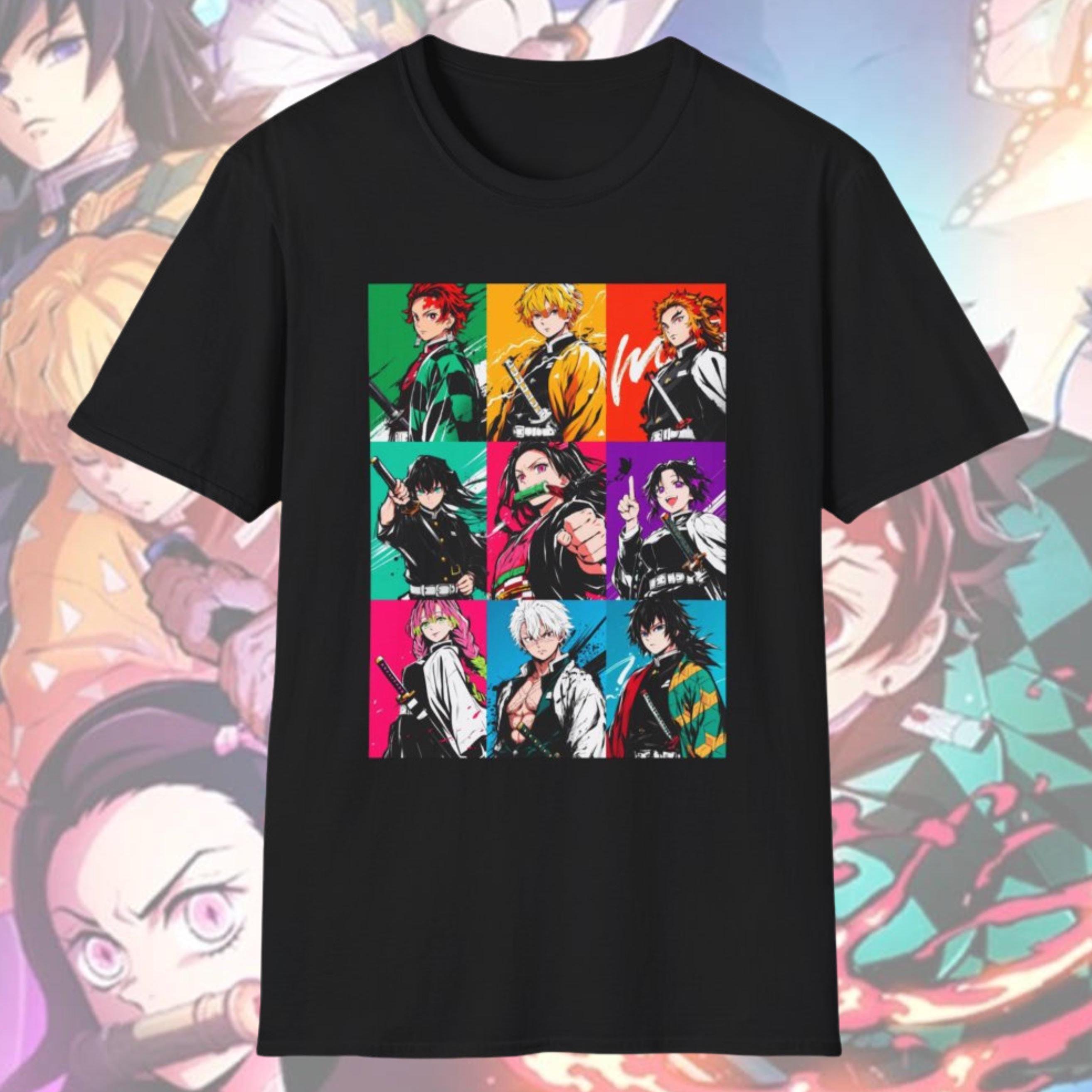 Anime Merch Shopping - Camiseta de Manga Corta para Hombre,
