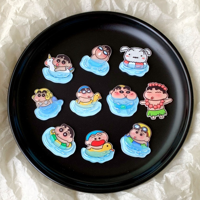 Anime Merchandise Mugs - Parche Acrílico de Crayon Shin-chan Shiro,
